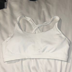 Athleta white sports bra Size M